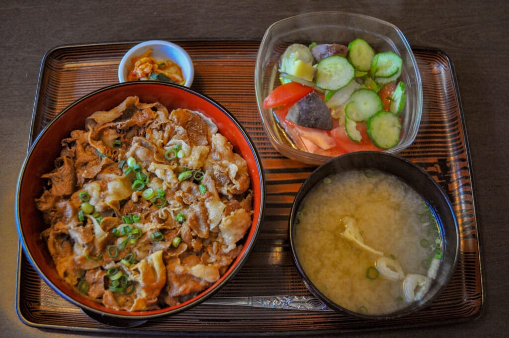 Menü in einem Restaurant in Japan.