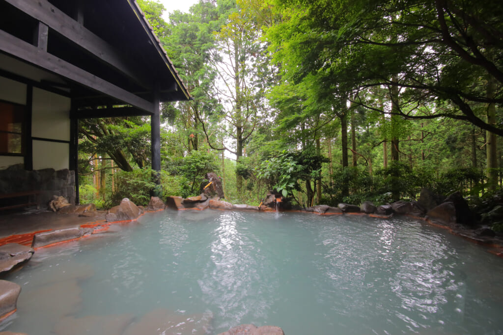 Rotenburo in Kirishima, Japan.