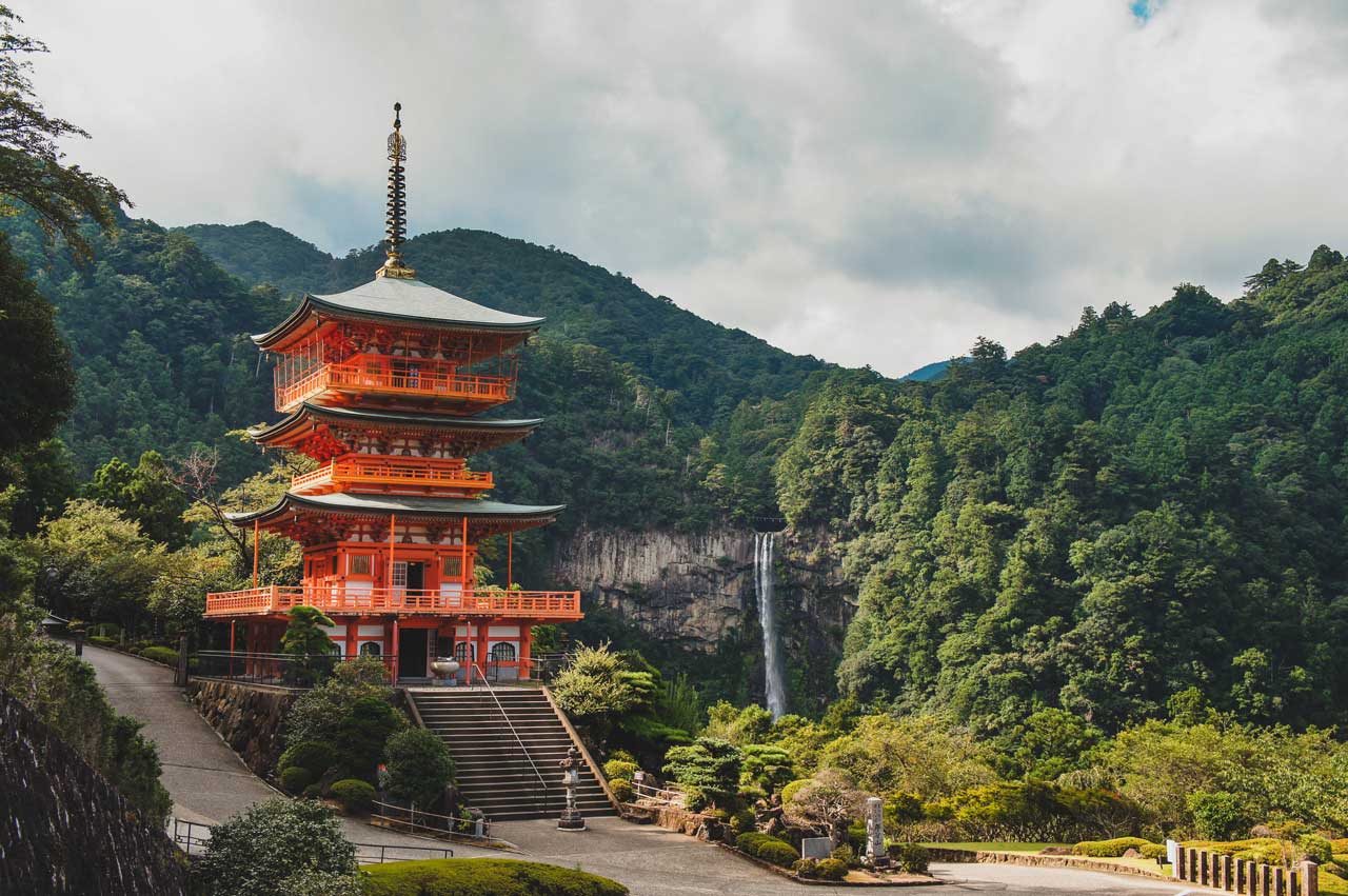 Eine japanische Pagode in der Region Kansai.