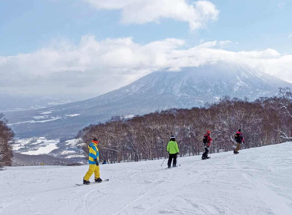 Pulverschnee in Hokkaido, Nahe des Flughafens New Chitose.