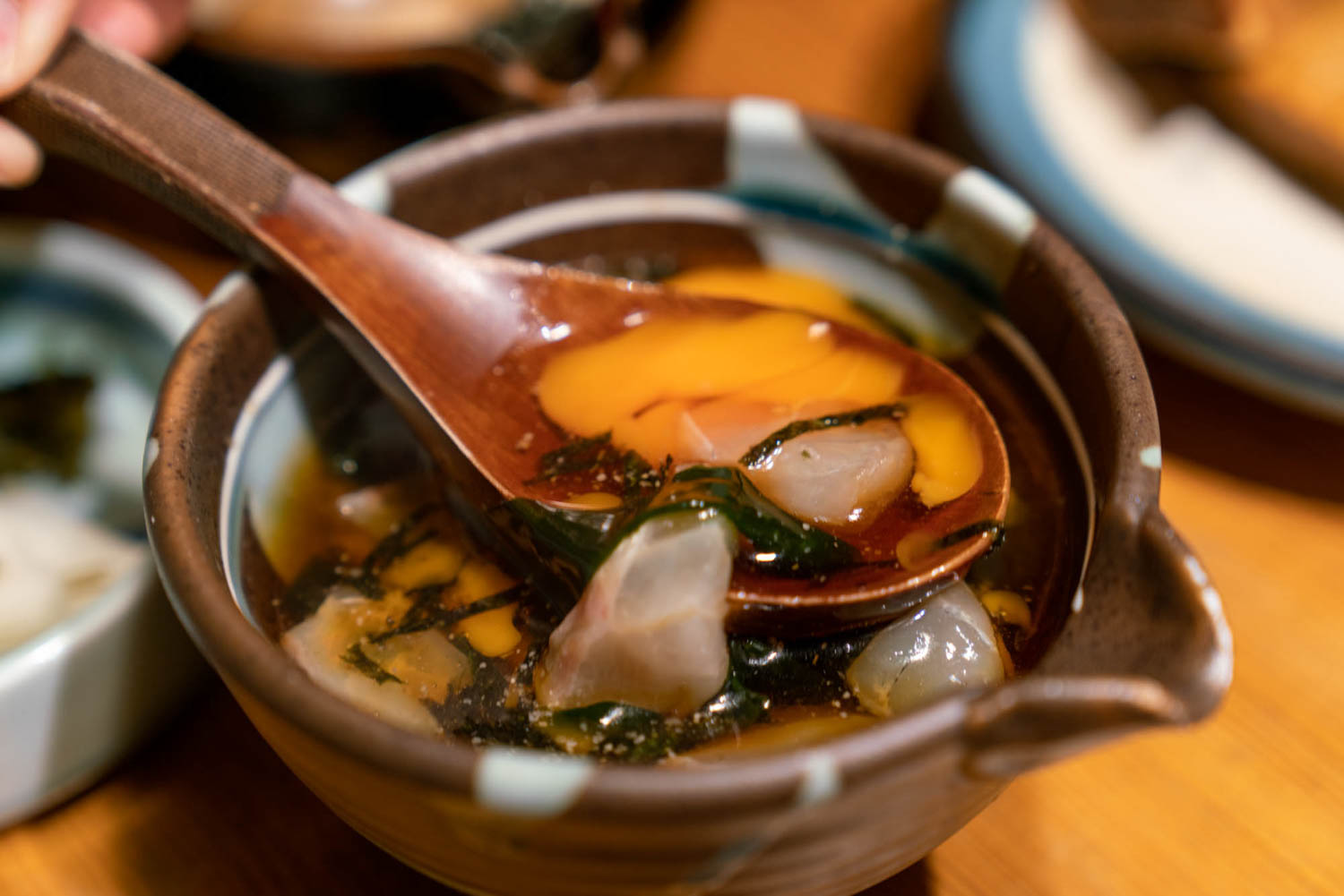 Eine japanische Suppe.