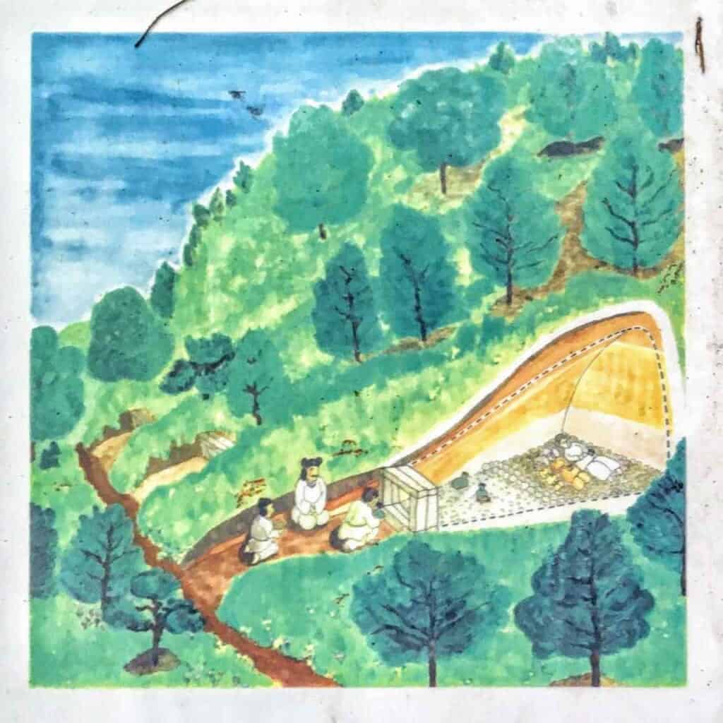 Abbildung der Kofun-Grabstätte.