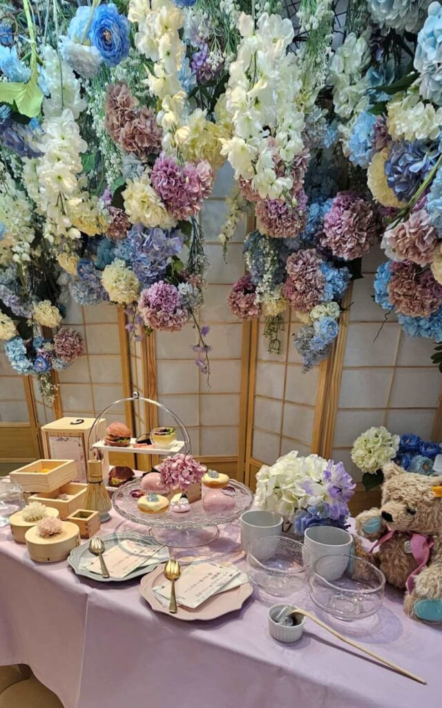 Ajisai Afternoon Tea im Aoyama Ginger Garden